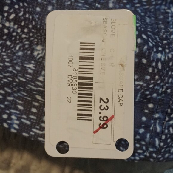 Glove It Navy Seascape Cape Abstract Top with Navy Bill Hat Women’s OSFM - Picture 5 of 9